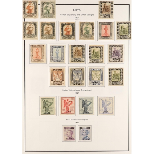 731 - ITALIAN COLONIES LIBYA 1912 - 1941 collection of 160+ mint stamps on album pages. Sassone €3150+. Lo... 