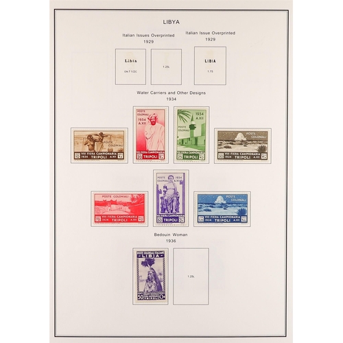 731 - ITALIAN COLONIES LIBYA 1912 - 1941 collection of 160+ mint stamps on album pages. Sassone €3150+. Lo... 