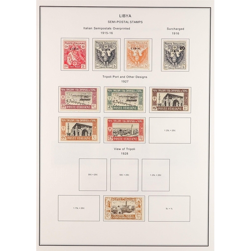 731 - ITALIAN COLONIES LIBYA 1912 - 1941 collection of 160+ mint stamps on album pages. Sassone €3150+. Lo... 