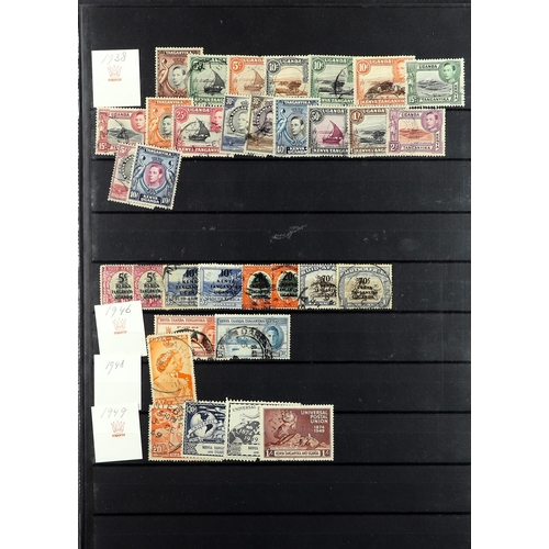 745 - K.U.T. 1890 - 2007 USED COLLECTION of 140+ stamps on protective pages incl. Tanganyike & Zanzibar. S... 