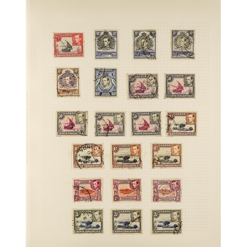 751 - K.U.T. 1937 - 1952 COLLECTION of used stamps includes the 1938-52 pictorial definitive set with most... 