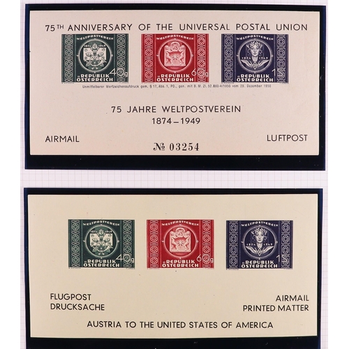 76 - UNIVERSAL POSTAL UNION 1949 and 1974 world comprehensive mostly never hinged mint collection in hing... 