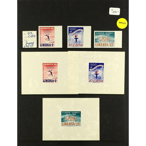 774 - LIBERIA 1952 - 1980 IMPERFORATE sets and miniature sheets collection, priced to sell $4,000+ (61 sta... 