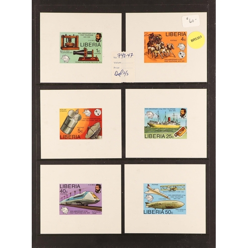 774 - LIBERIA 1952 - 1980 IMPERFORATE sets and miniature sheets collection, priced to sell $4,000+ (61 sta... 