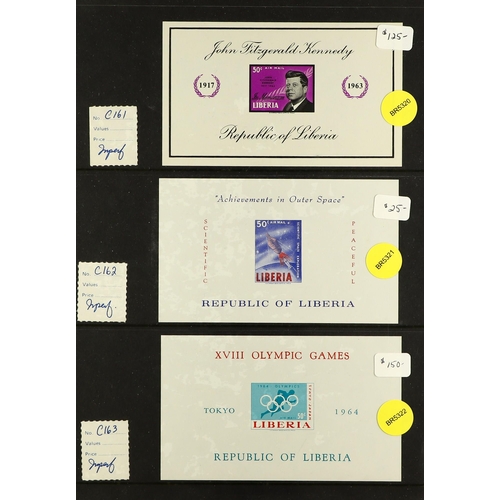 774 - LIBERIA 1952 - 1980 IMPERFORATE sets and miniature sheets collection, priced to sell $4,000+ (61 sta... 