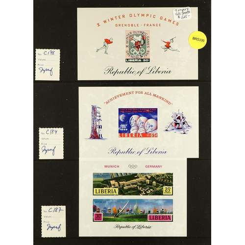 774 - LIBERIA 1952 - 1980 IMPERFORATE sets and miniature sheets collection, priced to sell $4,000+ (61 sta... 