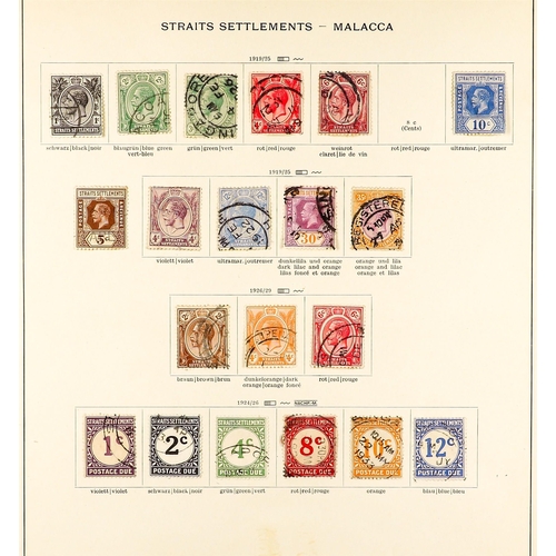 784 - MALAYA-STRAITS SETT. 1867 - 1941 USED COLLECTION on album pages, note 1867 6c on 2a, 1867-72 (wmk CC... 