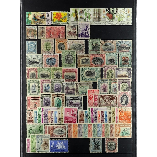 790 - MALAYA STATES 1881-1986 USED COLLECTION of around 900 stamps on protective pages, many higher values... 