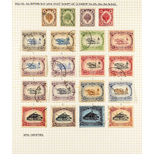 794 - MALAYA STATES KEDAH 1912 - 1965 COLLECTION of around 130 very fine used stamps, on album pages, note... 