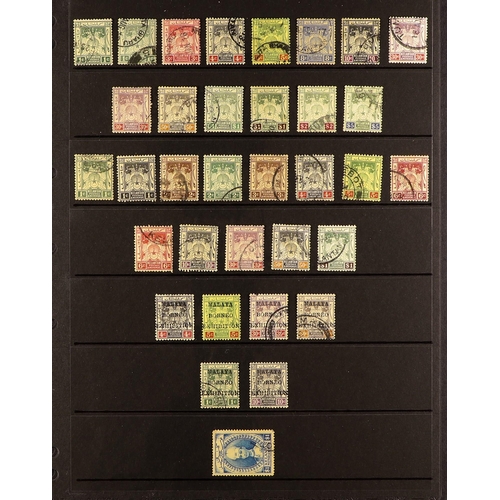 797 - MALAYA STATES KELANTAN 1911 - 1965 very fine used collection of over 90 stamps on protective pages, ... 