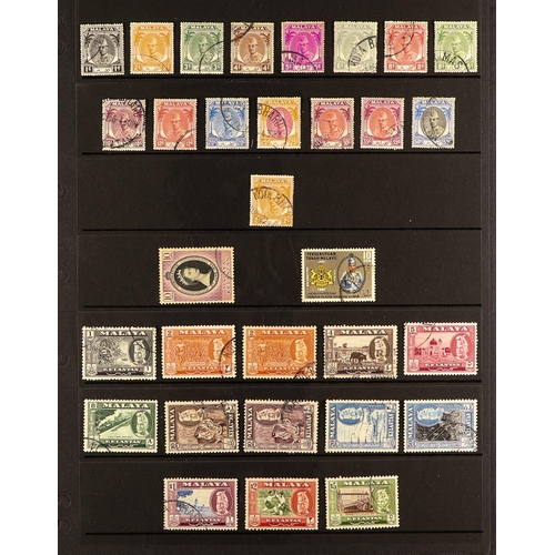 797 - MALAYA STATES KELANTAN 1911 - 1965 very fine used collection of over 90 stamps on protective pages, ... 