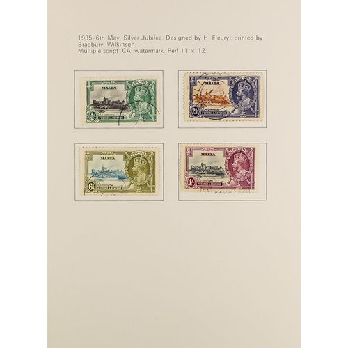 820 - MALTA 1882-1988 COMPREHENSIVE COLLECTION in two albums, mint & used, includes 1926 opts set mint, 19... 