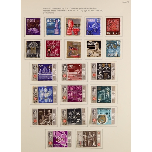 820 - MALTA 1882-1988 COMPREHENSIVE COLLECTION in two albums, mint & used, includes 1926 opts set mint, 19... 