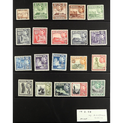 821 - MALTA 1885-2000's MOSTLY USED COLLECTION on stock pages, includes 1886 5s used, 1899-1901 set used, ... 