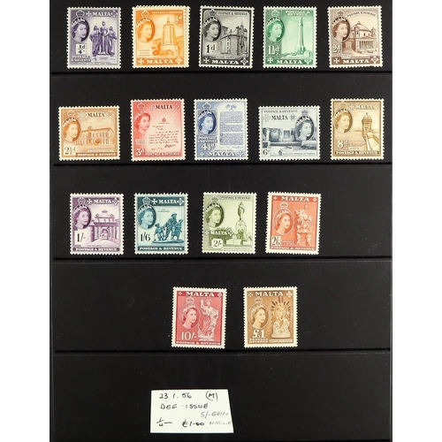 821 - MALTA 1885-2000's MOSTLY USED COLLECTION on stock pages, includes 1886 5s used, 1899-1901 set used, ... 