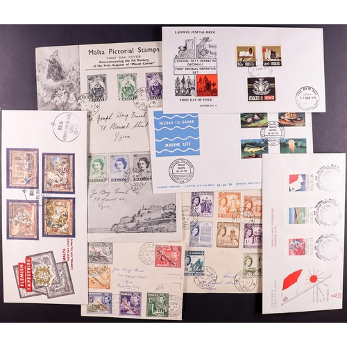 825 - MALTA 1938-1986 COLLECTION/ACCUMULATION of never hinged mint mostly corner plate number & imprint BL... 