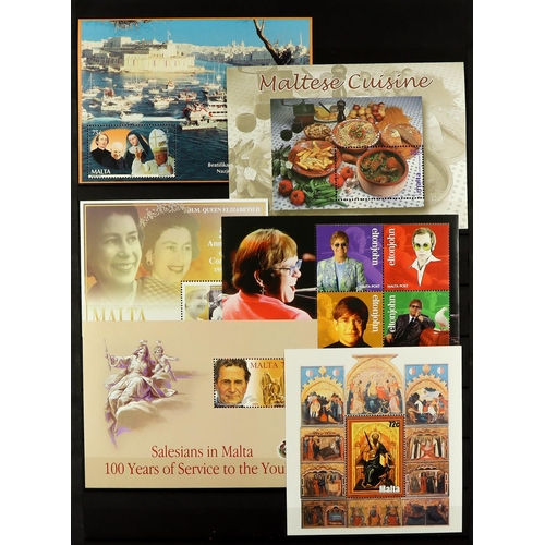 826 - MALTA 1953 - 2013 NEVER HINGED MINT collection in 2 albums, appears complete for sets, miniature she... 