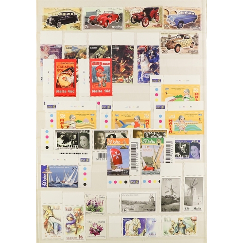 826 - MALTA 1953 - 2013 NEVER HINGED MINT collection in 2 albums, appears complete for sets, miniature she... 