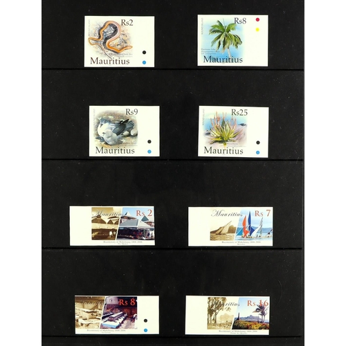 829 - MAURITIUS 2005 - 2013 IMPERFORATE PROOFS of the 2005 Round Island set, 2006 Bicentenary of Mahebourg... 