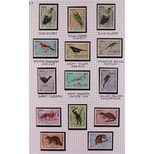 83 - BIRDS 1940's-2010's world collection written up in 22 albums, includes loads of complete sets, mini-... 