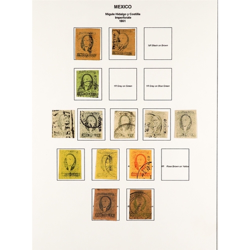 831 - MEXICO 1856 - 1868 'CLASSICS' ISSUES COLLECTION of around 100 mint & used stamps with a degree of sp... 