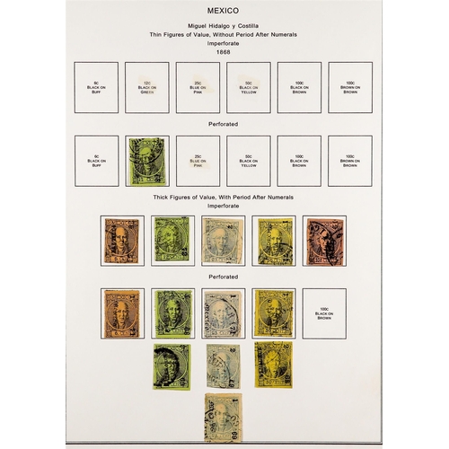 831 - MEXICO 1856 - 1868 'CLASSICS' ISSUES COLLECTION of around 100 mint & used stamps with a degree of sp... 