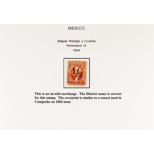 831 - MEXICO 1856 - 1868 'CLASSICS' ISSUES COLLECTION of around 100 mint & used stamps with a degree of sp... 