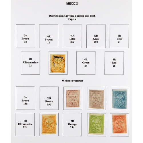 831 - MEXICO 1856 - 1868 'CLASSICS' ISSUES COLLECTION of around 100 mint & used stamps with a degree of sp... 