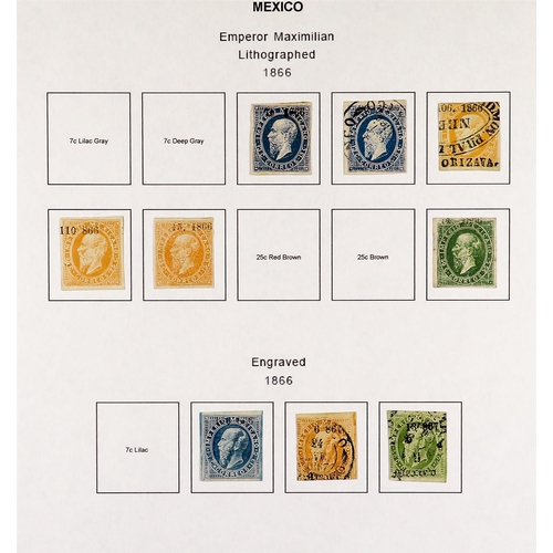 831 - MEXICO 1856 - 1868 'CLASSICS' ISSUES COLLECTION of around 100 mint & used stamps with a degree of sp... 