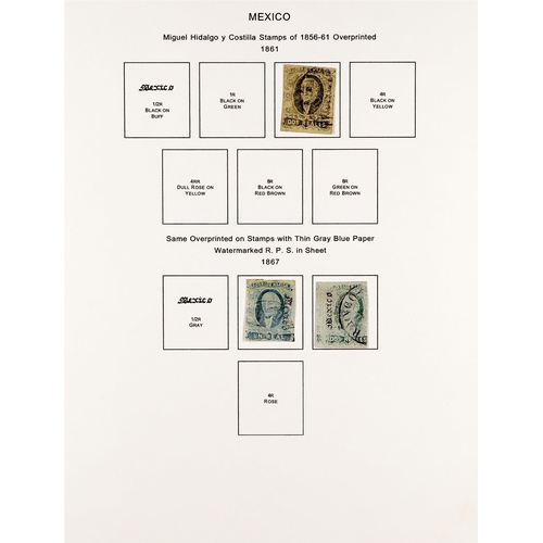 831 - MEXICO 1856 - 1868 'CLASSICS' ISSUES COLLECTION of around 100 mint & used stamps with a degree of sp... 