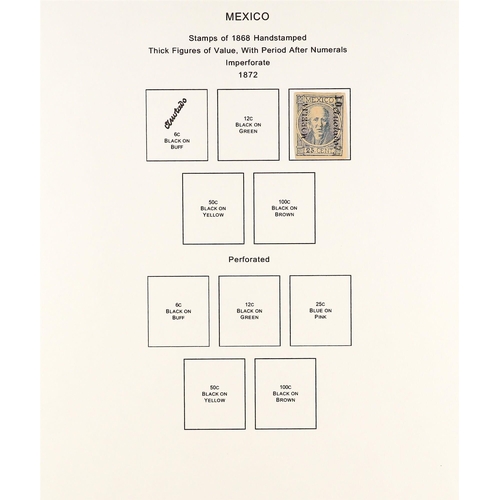 832 - MEXICO 1872 - 1910 EXTENSIVE COLLECTION of over 300 mint & used stamps with a degree of specialisati... 