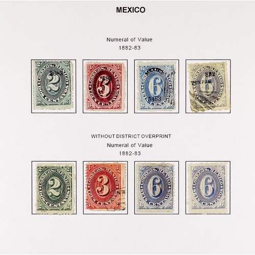 832 - MEXICO 1872 - 1910 EXTENSIVE COLLECTION of over 300 mint & used stamps with a degree of specialisati... 