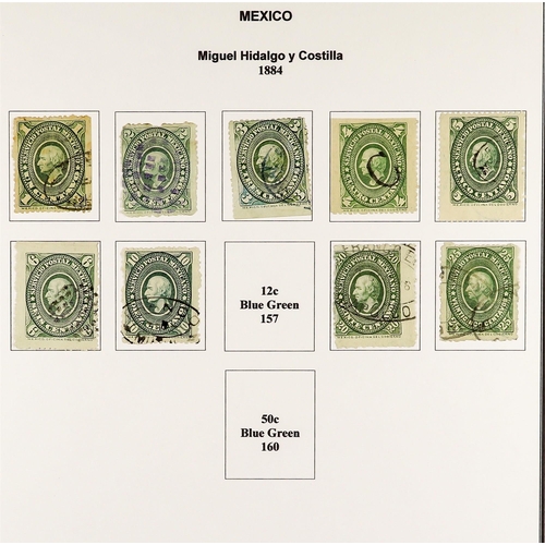 832 - MEXICO 1872 - 1910 EXTENSIVE COLLECTION of over 300 mint & used stamps with a degree of specialisati... 