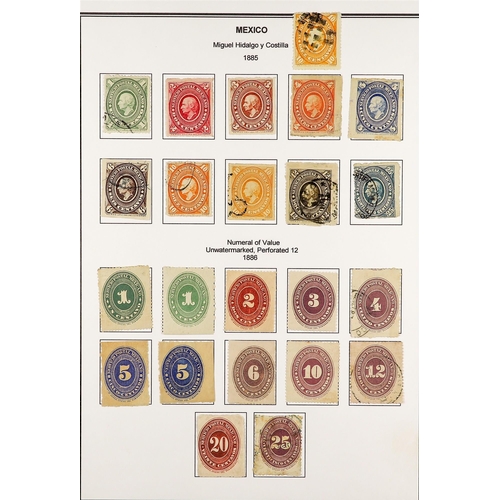 832 - MEXICO 1872 - 1910 EXTENSIVE COLLECTION of over 300 mint & used stamps with a degree of specialisati... 