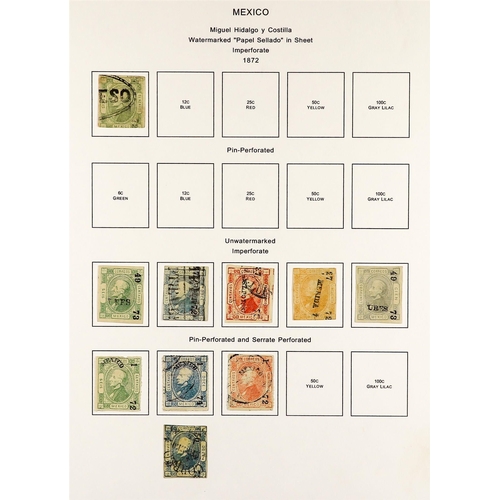 832 - MEXICO 1872 - 1910 EXTENSIVE COLLECTION of over 300 mint & used stamps with a degree of specialisati... 