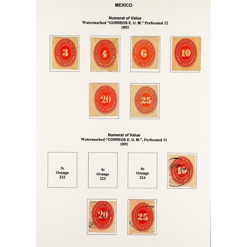 832 - MEXICO 1872 - 1910 EXTENSIVE COLLECTION of over 300 mint & used stamps with a degree of specialisati... 