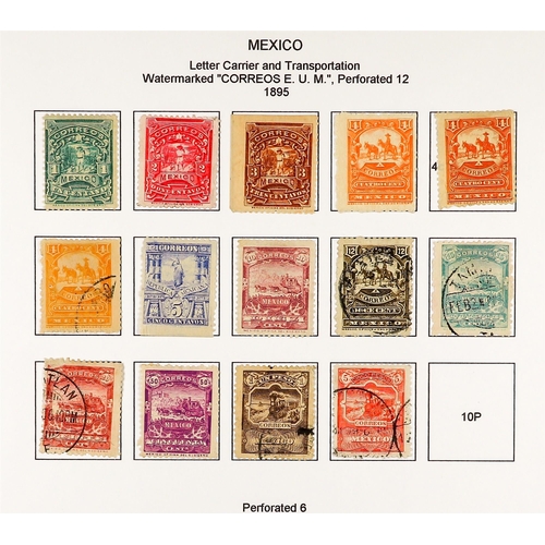 832 - MEXICO 1872 - 1910 EXTENSIVE COLLECTION of over 300 mint & used stamps with a degree of specialisati... 