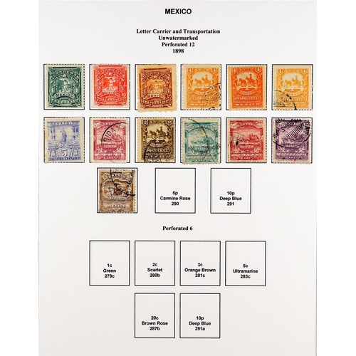 832 - MEXICO 1872 - 1910 EXTENSIVE COLLECTION of over 300 mint & used stamps with a degree of specialisati... 