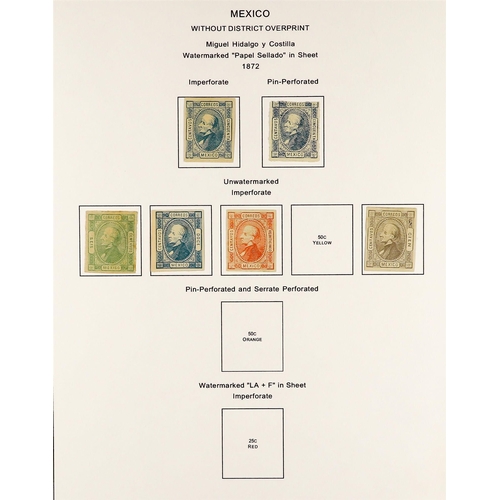 832 - MEXICO 1872 - 1910 EXTENSIVE COLLECTION of over 300 mint & used stamps with a degree of specialisati... 