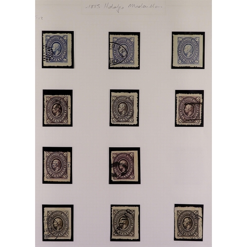 833 - MEXICO 1884 - 1910 COLLECTION of 800+ mint & used stamps on album pages with some degree of semi-spe... 