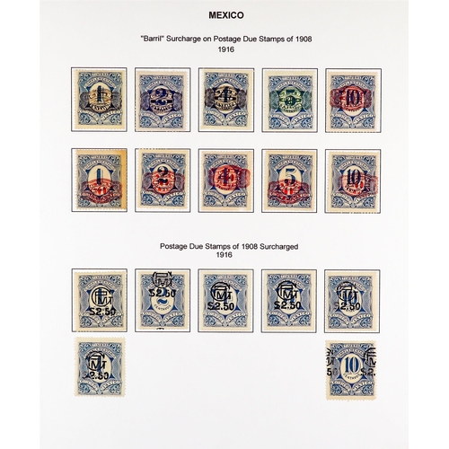 834 - MEXICO 1913 - 1916 CIVIL WAR COLLECTION of around 300 mint stamps on pages, comprehensive with Sonor... 