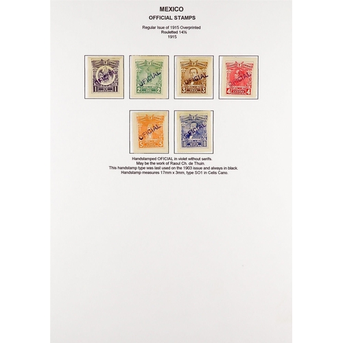 834 - MEXICO 1913 - 1916 CIVIL WAR COLLECTION of around 300 mint stamps on pages, comprehensive with Sonor... 