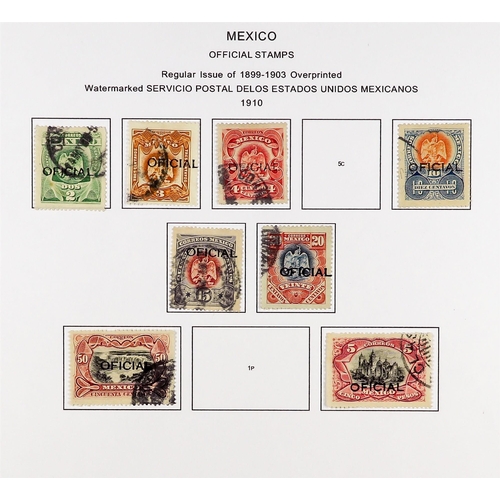 835 - MEXICO OFFICIALS 1894 - 1911 COLLECTION of 110+ mint & used stamps on album pages, note 1894 blue Hi... 