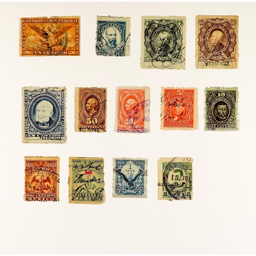 835 - MEXICO OFFICIALS 1894 - 1911 COLLECTION of 110+ mint & used stamps on album pages, note 1894 blue Hi... 