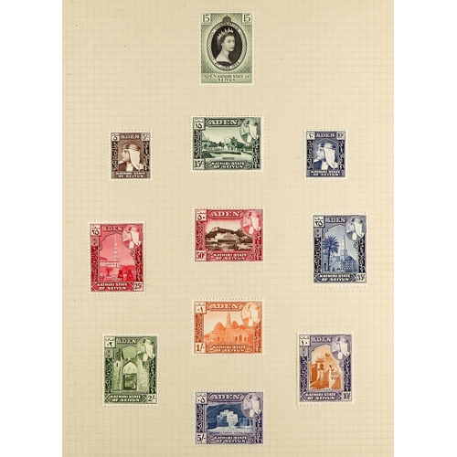 84 - BRITISH COMMONWEALTH COLLECTION 1937-1955 mint & used stamps in album, includes (all mint) Aden 1939... 