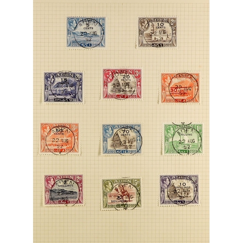 84 - BRITISH COMMONWEALTH COLLECTION 1937-1955 mint & used stamps in album, includes (all mint) Aden 1939... 