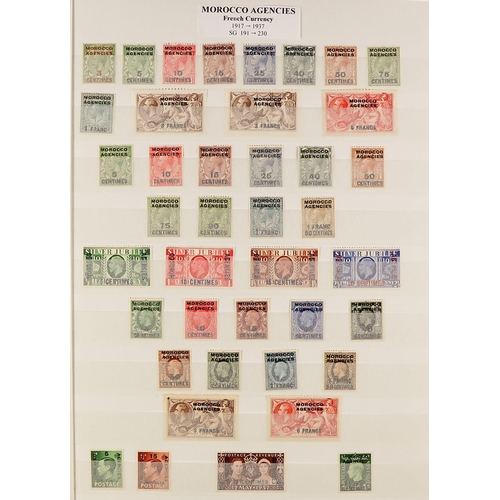 843 - MOROCCO AGENCIES 1898 - 1957 EXTENSIVE MINT / NEVER HINGED MINT COLLECTION of over 400 stamps on pro... 