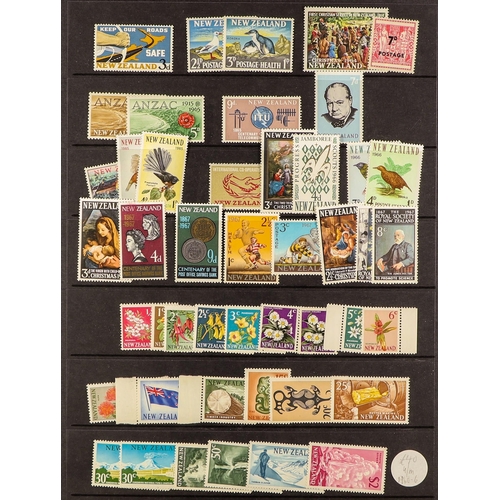 876 - NEW ZEALAND 1870's - 1980's MINT / NEVER HINGED MINT collection on album pages, many sets and higher... 