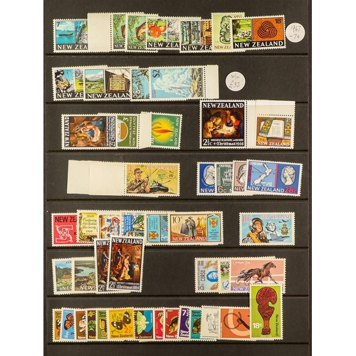 876 - NEW ZEALAND 1870's - 1980's MINT / NEVER HINGED MINT collection on album pages, many sets and higher... 