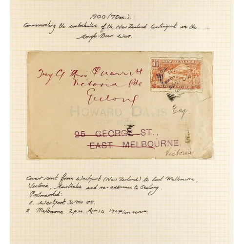 878 - NEW ZEALAND 1898 - 1920 USED COLLECTION semi-specialized with additional covers, shades, perfs, etc ... 